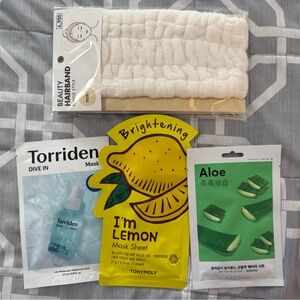 NWT beauty hair and and 3 face masks